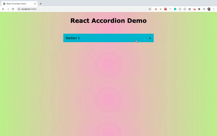 Как создать Accordion React с нуля без использования внешней библиотеки