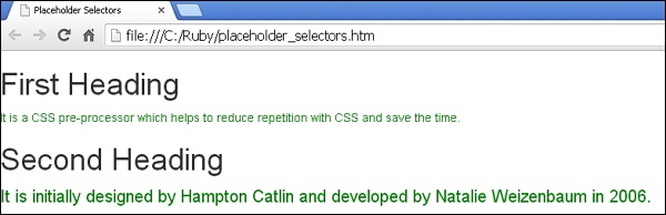 Как использовать селектор Sass placeholder в файлах SCSS и CSS