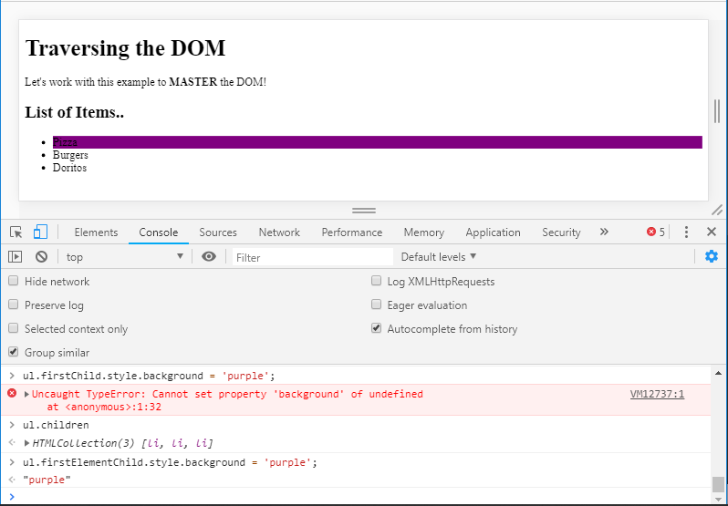 Js dom element