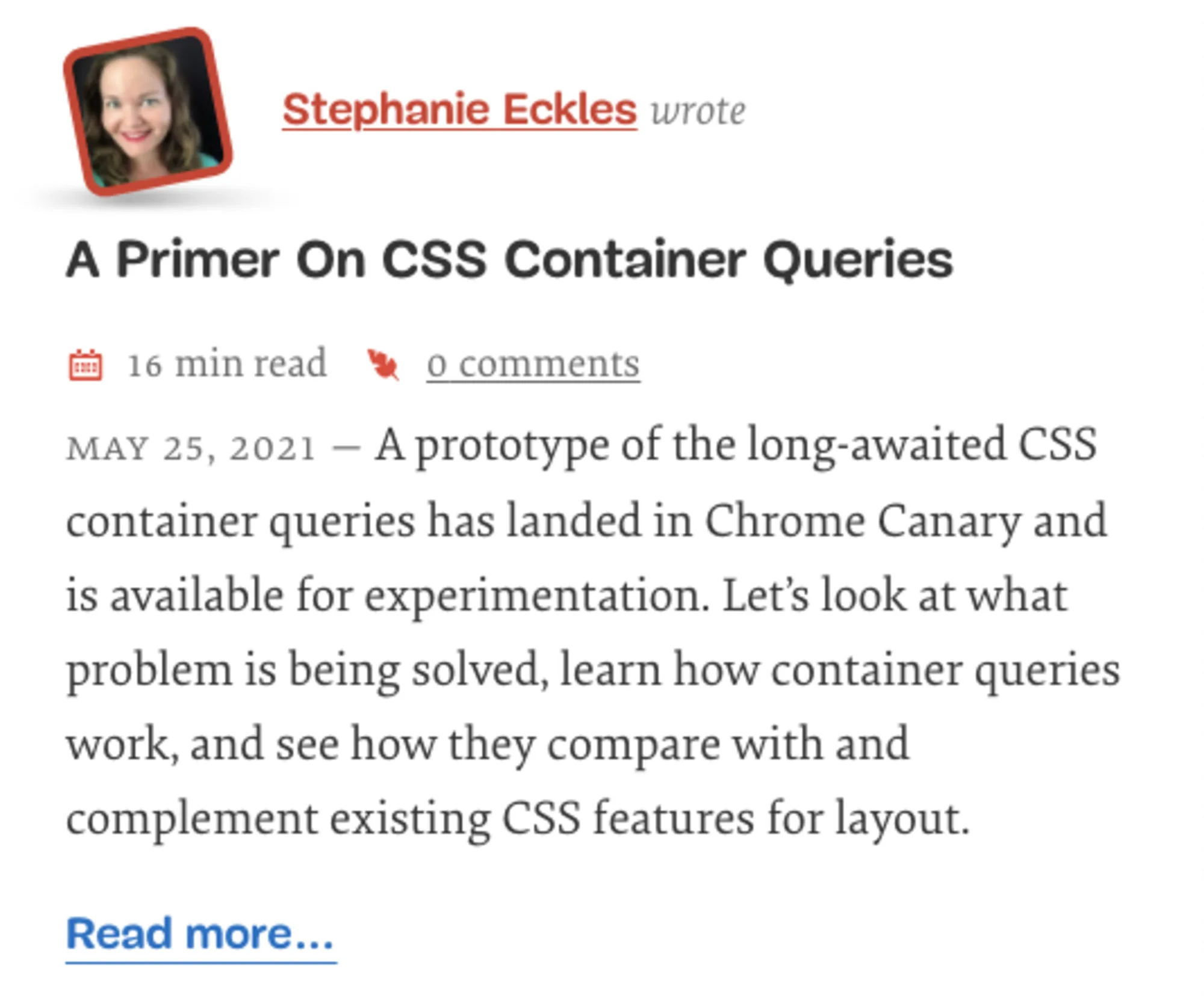 Введение в контейнерные запросы CSS