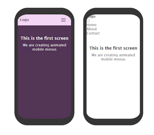 Анимация мобильных меню с помощью CSS